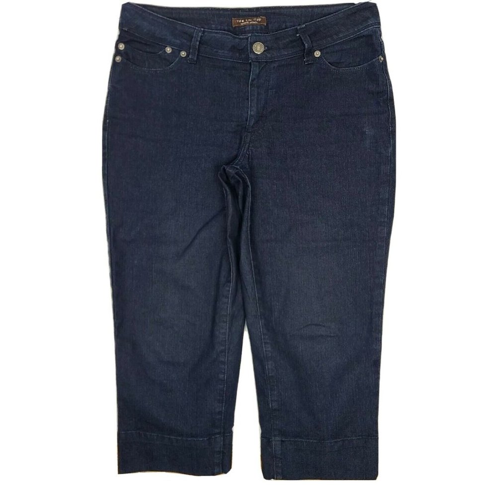 The Limited Cropped Jeans Womens Size 8 Dark Wash‎ Blue Denim Y2K Original